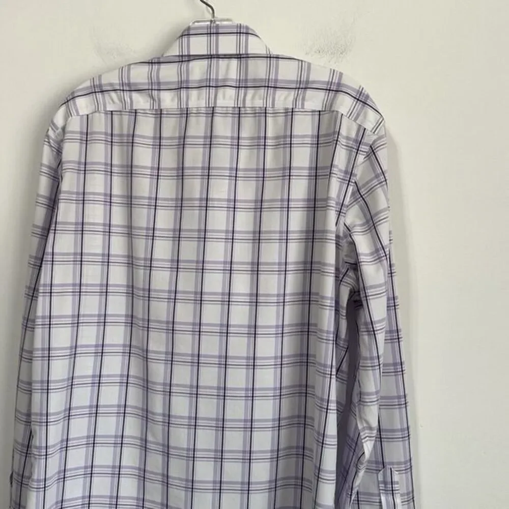 Banana Republic Mens Shirt M Long Sleeve Non Iron Tailored‎ Slim Fit Purple Work